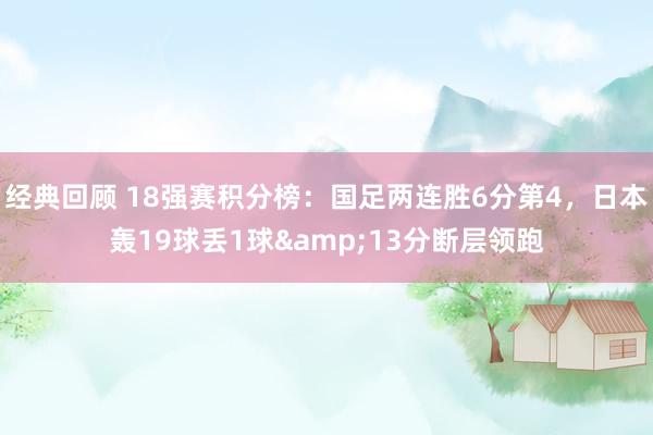 经典回顾 18强赛积分榜：国足两连胜6分第4，日本轰19球丢1球&13分断层领跑