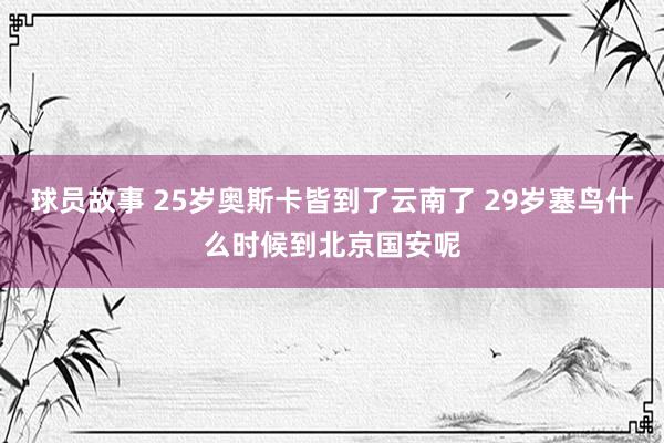 球员故事 25岁奥斯卡皆到了云南了 29岁塞鸟什么时候到北京国安呢